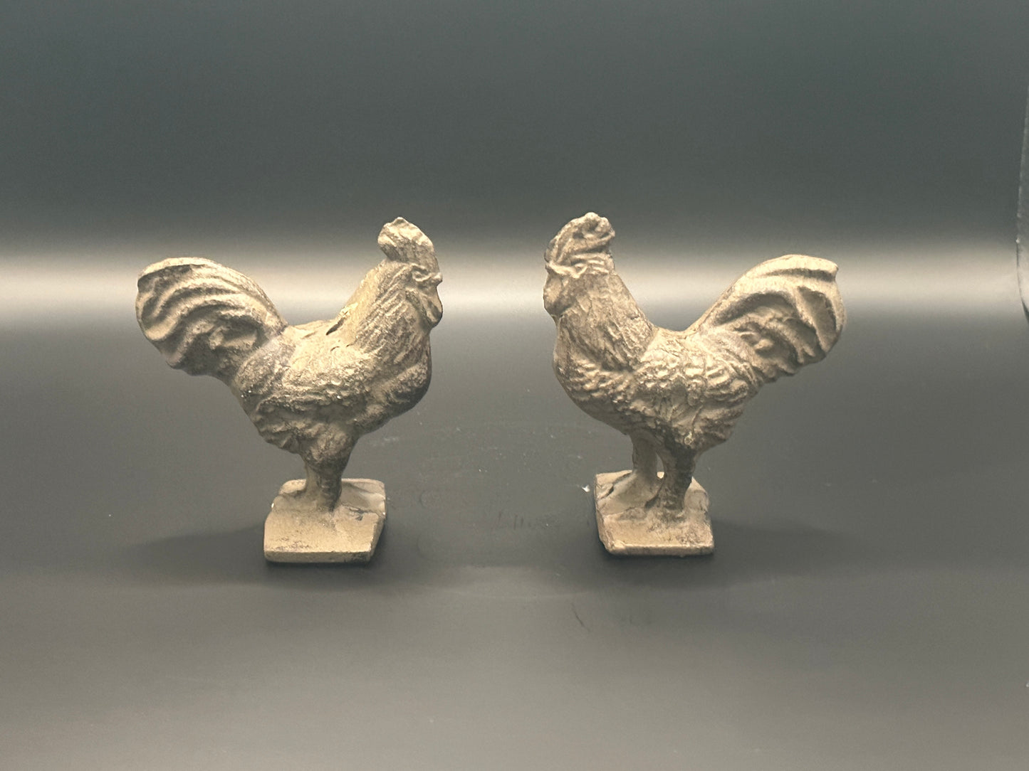 Cast Iron Rooster and Hen