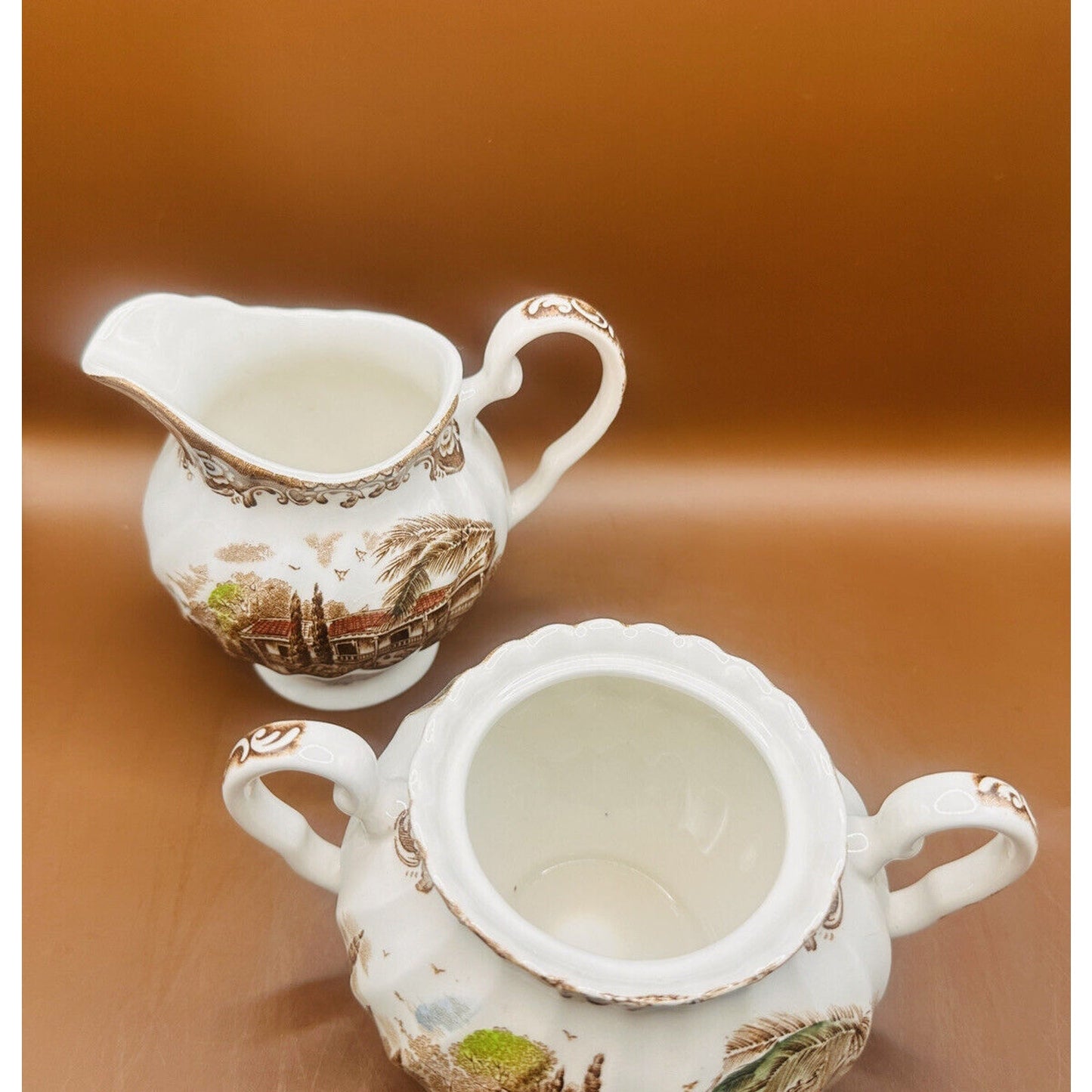 Johnson Bros HERITAGE HALL AMERICAN HACIENDA Sugar Bowl And Creamer