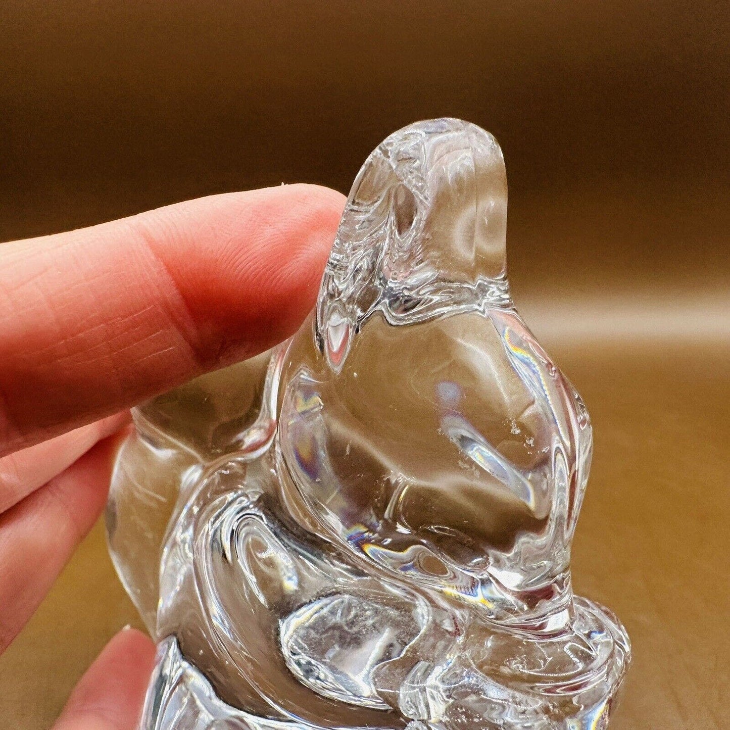 Villeroy and Boch Squirrel Figurine Clear Art Glass Paperweight