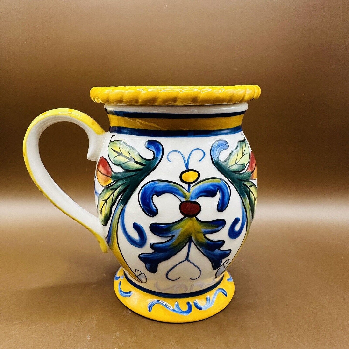 Fitz and Floyd Tea Cup With Lid Tuscan Style