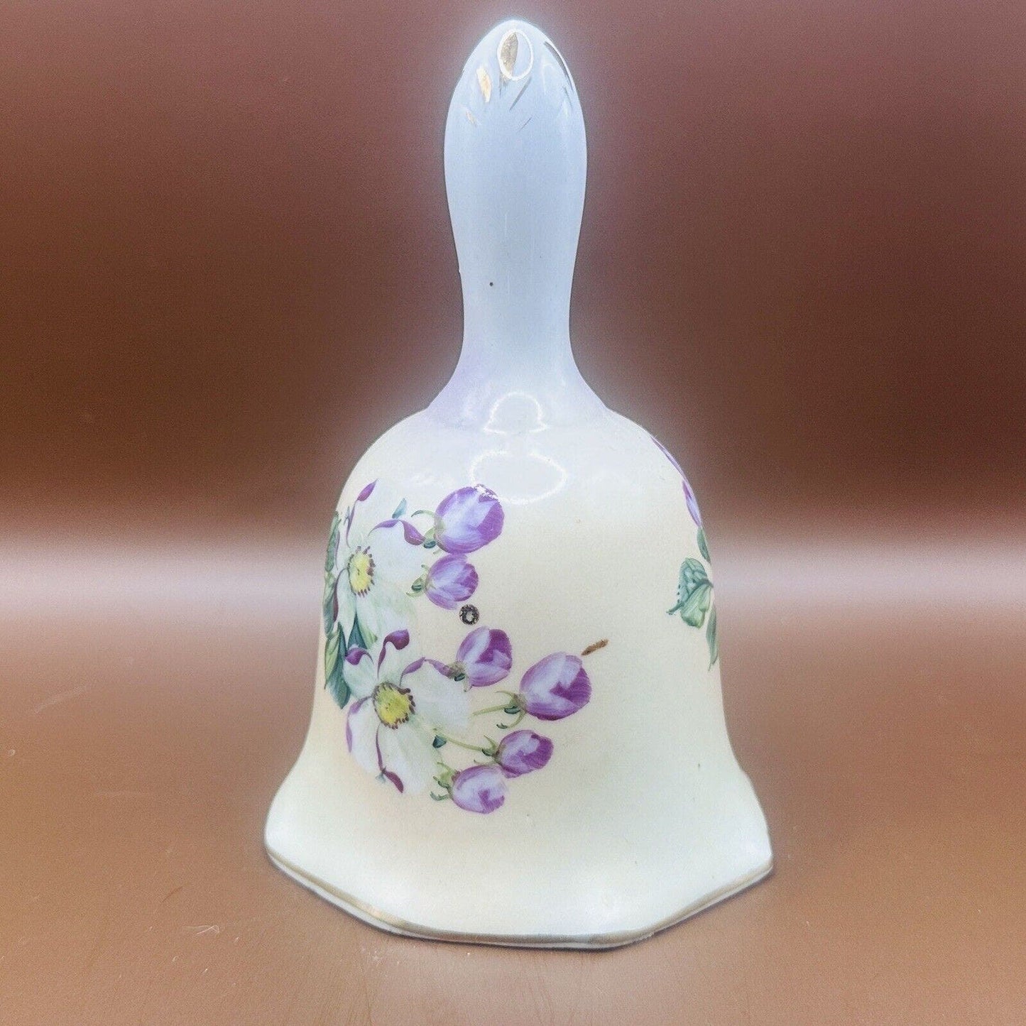 Vintage Porcelain Hand Painted Bell Magnolia Blooms Artist Signed