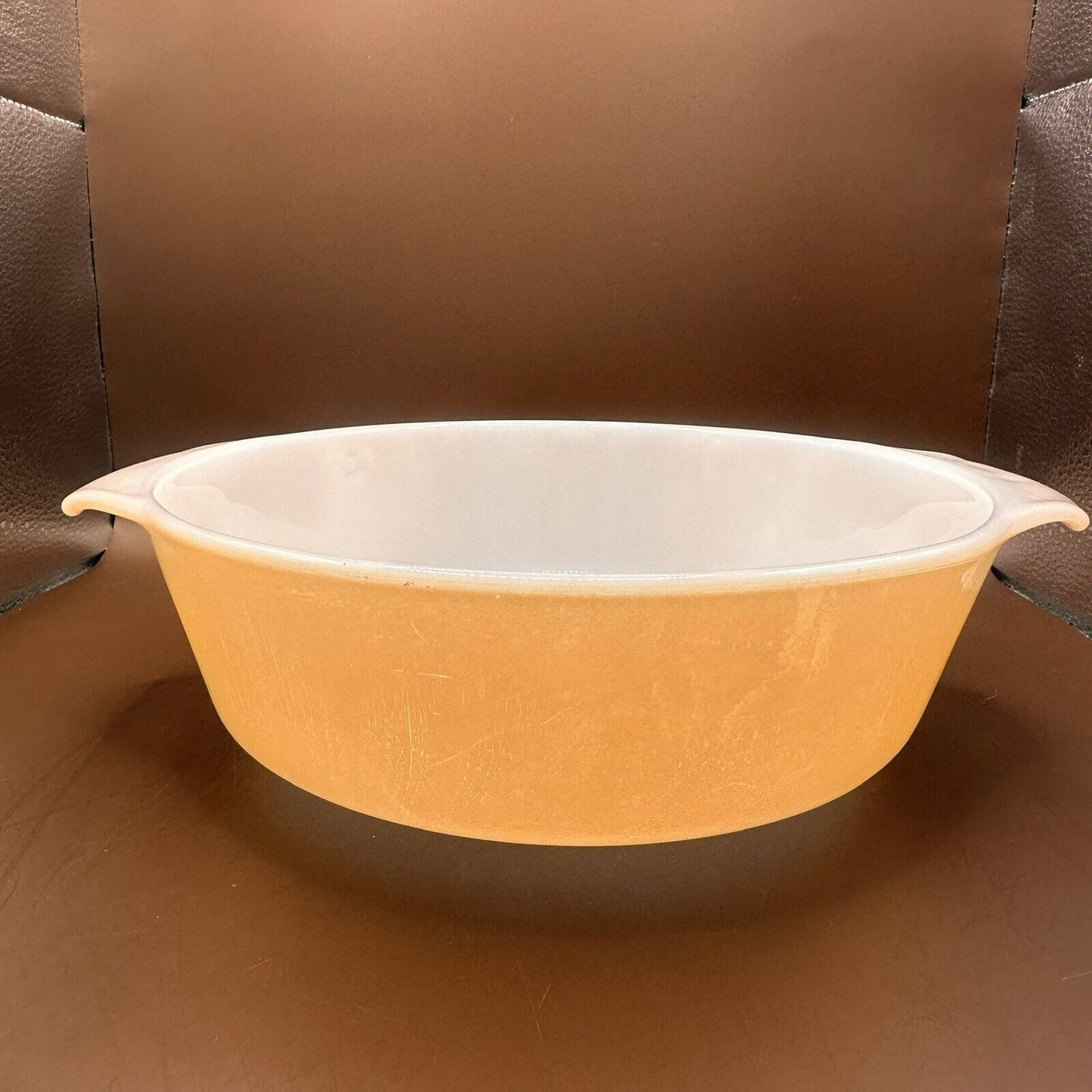 Anchor Hocking Fire King Peach Luster Casserole Dish No Lid Made in USA 1940's