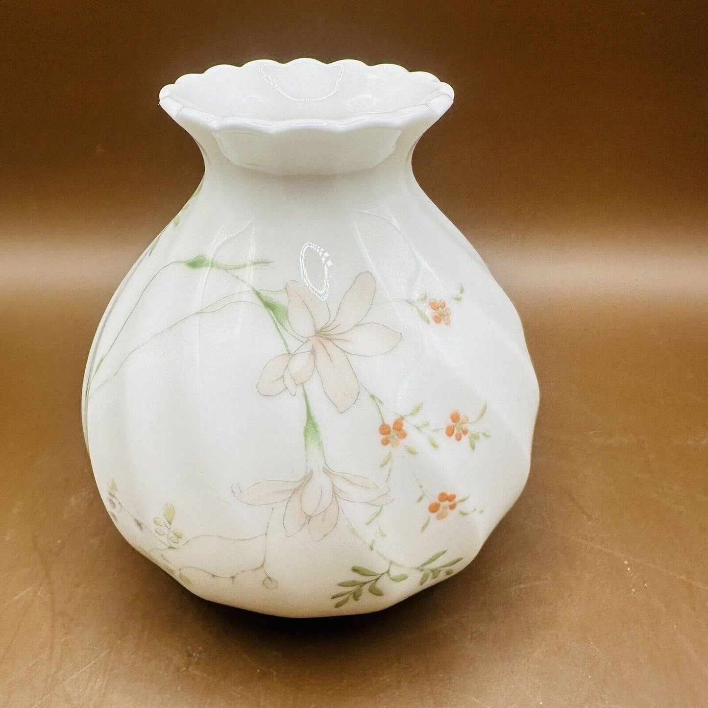 Wedge Wood Small Bud Vase Bone China Floral Design