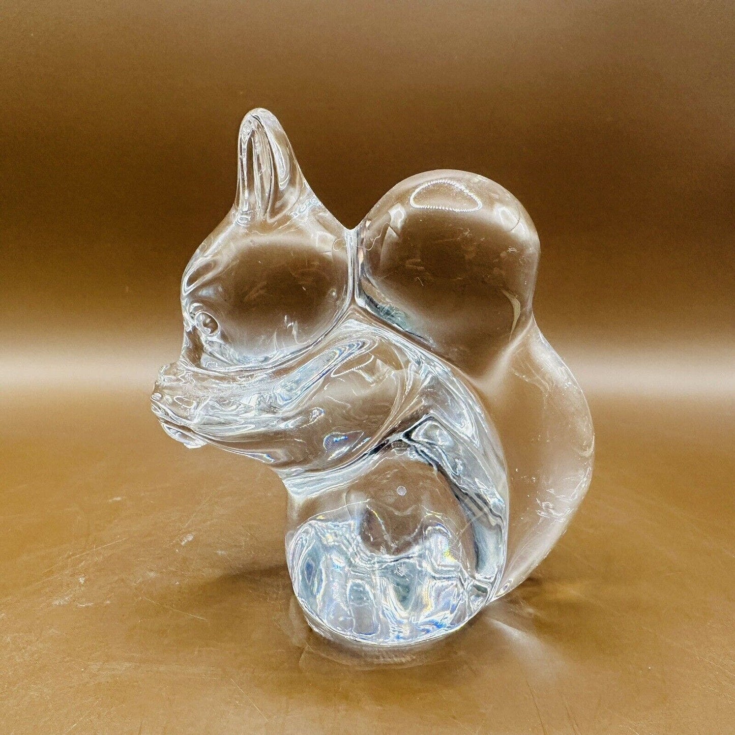 Villeroy and Boch Squirrel Figurine Clear Art Glass Paperweight