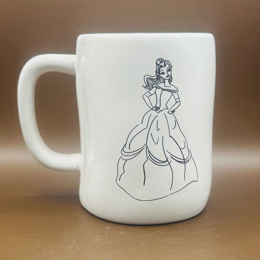 RAE DUNN Disney Princess "LOVE STORY" Double Sided Mug-Belle-