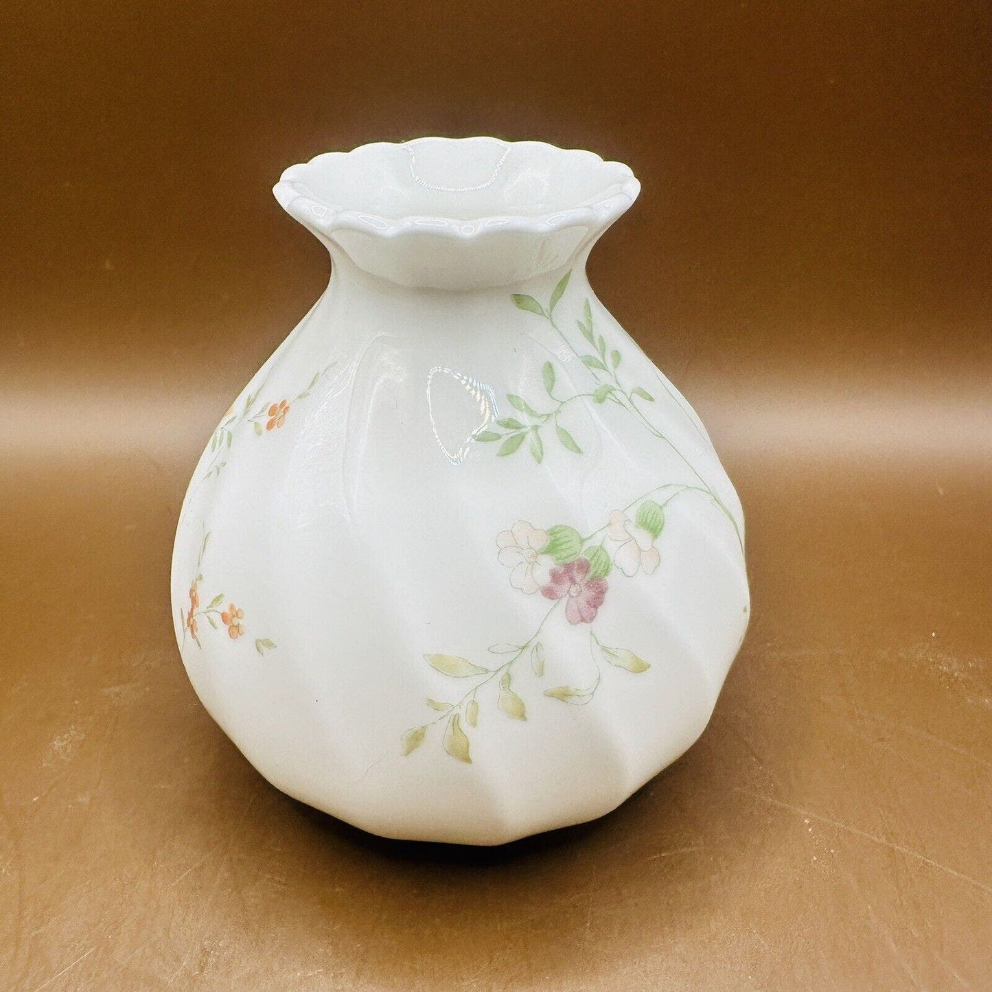 Wedge Wood Small Bud Vase Bone China Floral Design