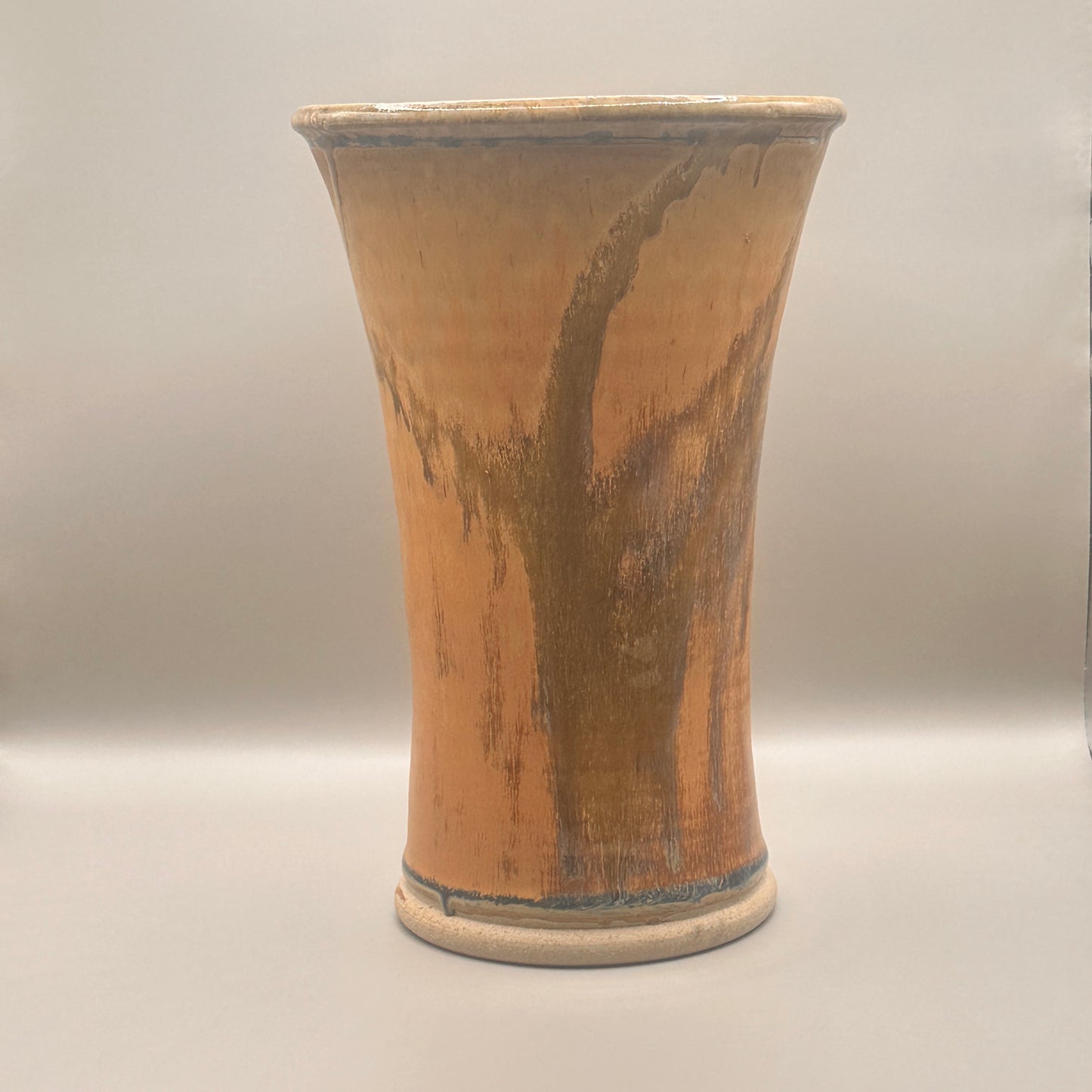 Pottery glazed vase