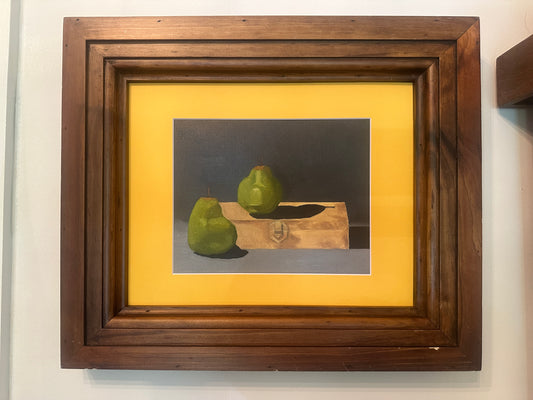 Original oil painting still life of pears