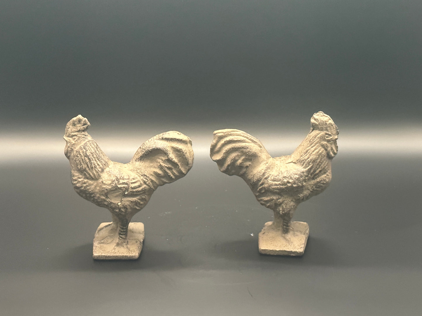 Cast Iron Rooster and Hen