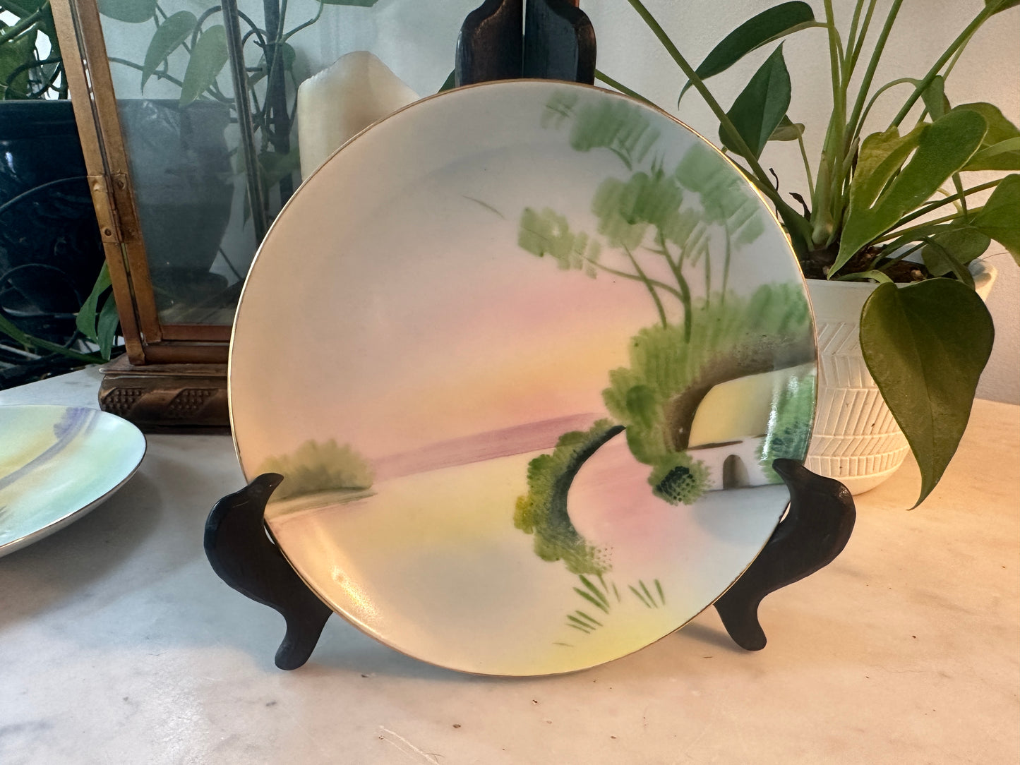 Hand painted Meito Japanese dish