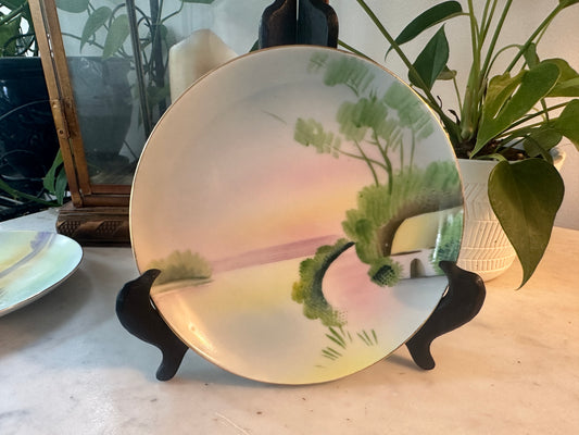 Hand painted Meito Japanese dish