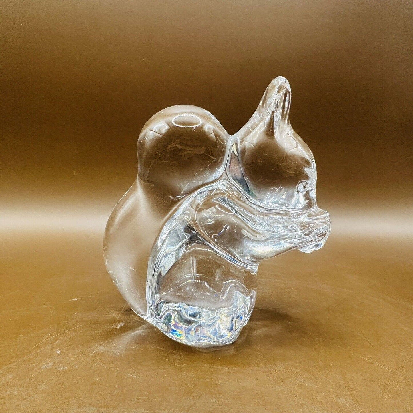 Villeroy and Boch Squirrel Figurine Clear Art Glass Paperweight