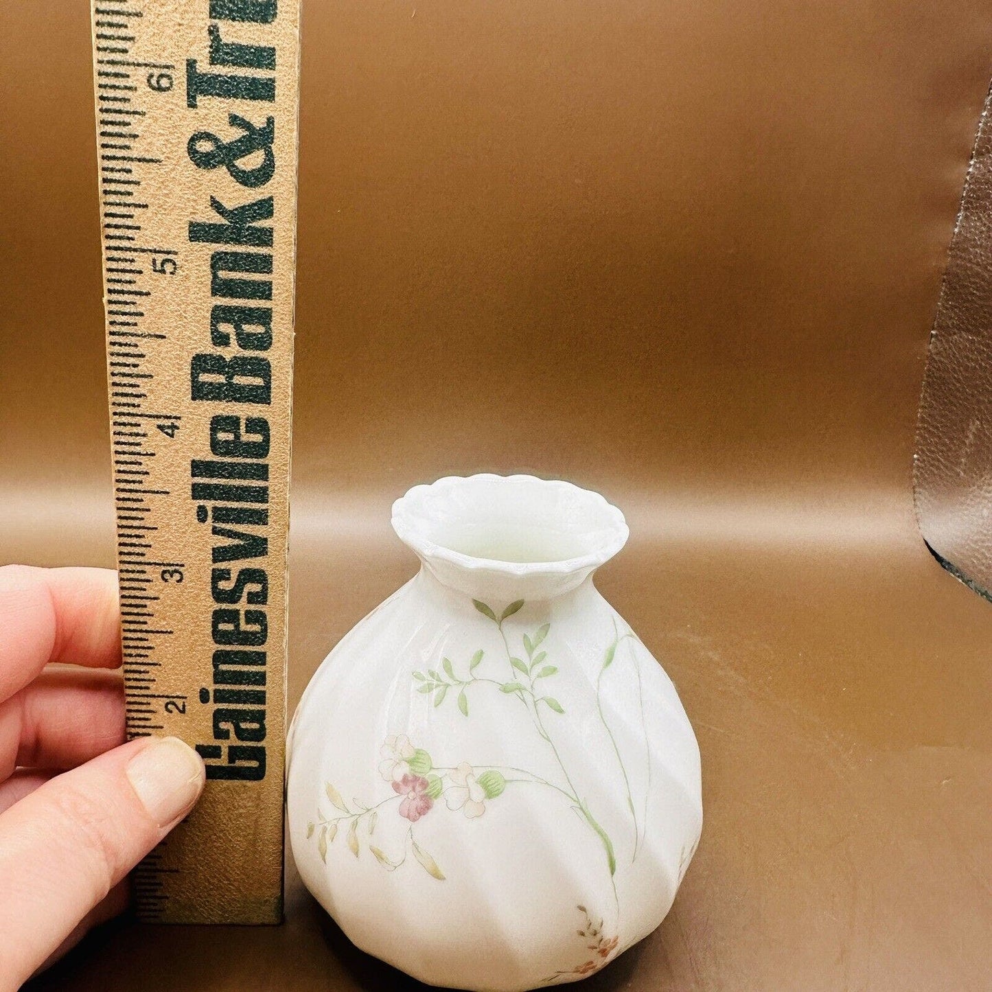 Wedge Wood Small Bud Vase Bone China Floral Design