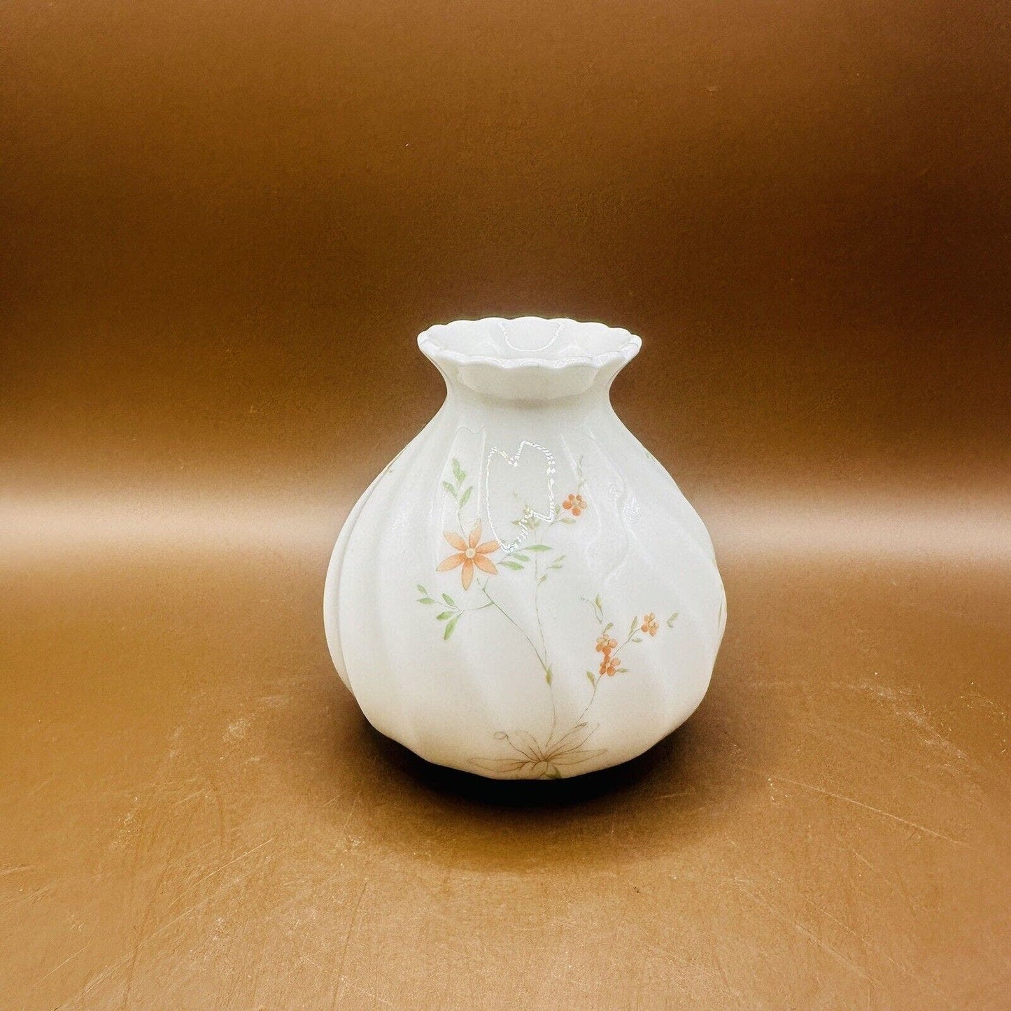 Wedge Wood Small Bud Vase Bone China Floral Design