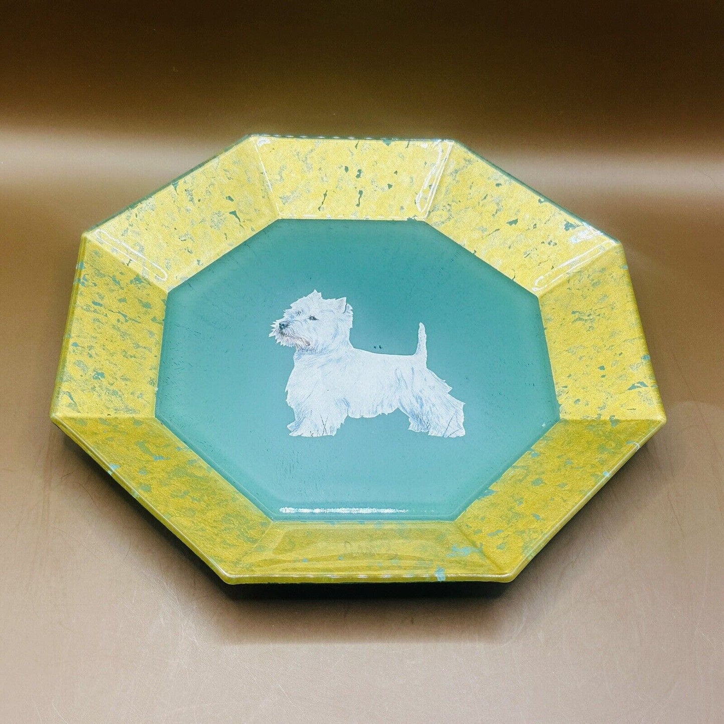 Scully & Scully Reverse Painted French Decorative Plate, West Highland Terrier