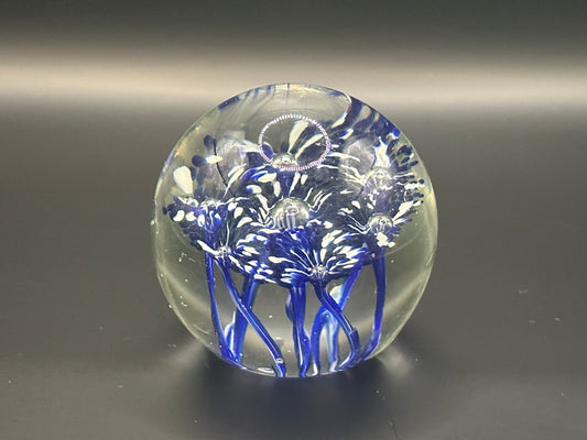 Large Blue Foral Paper weight