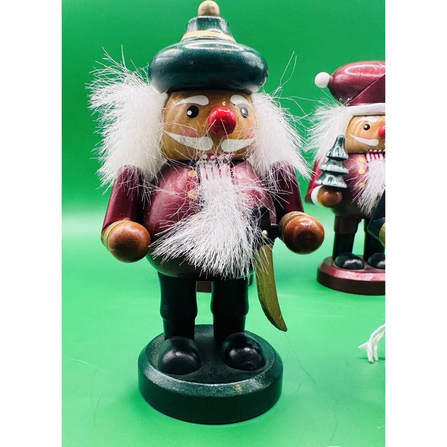 Christmas Nutracker Wood Soldiers Set of 4 Holiday Decorations Santa Nutcracker