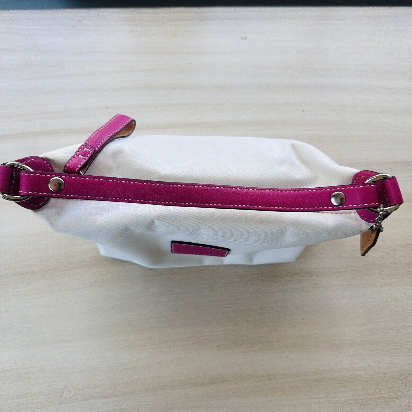 White And Pink Small Coach Handbag