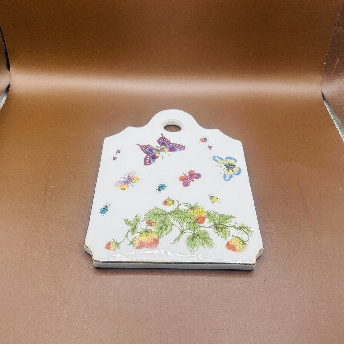 Cheese Tray Trivet Ardalt Japan Lenwhile China Strawberries Ladybug Butterflies