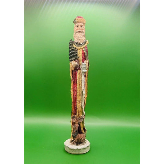 Vtg Windsor Collection Pencil Santa With Tree, List and Deer Christmas Figurine