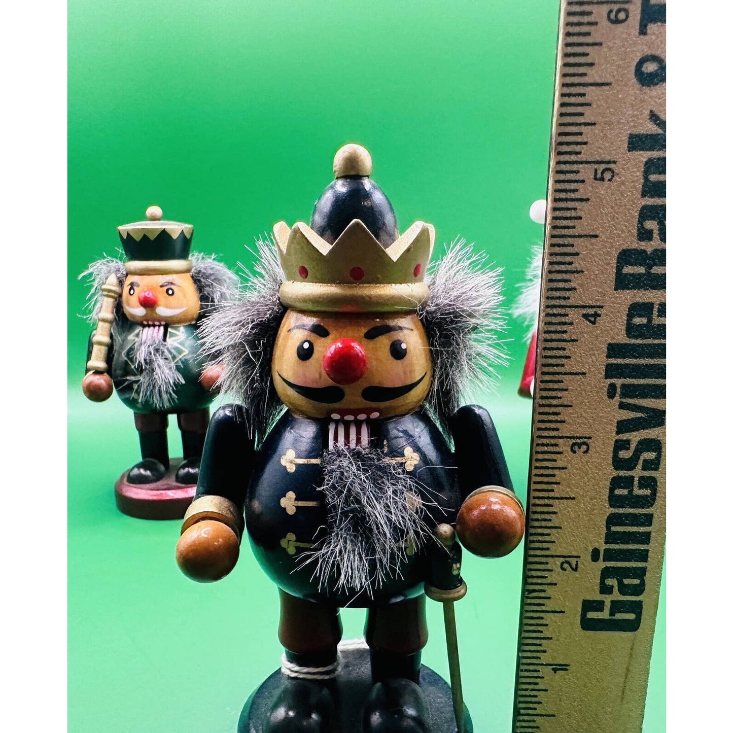 Christmas Nutracker Wood Soldiers Set of 4 Holiday Decorations Santa Nutcracker