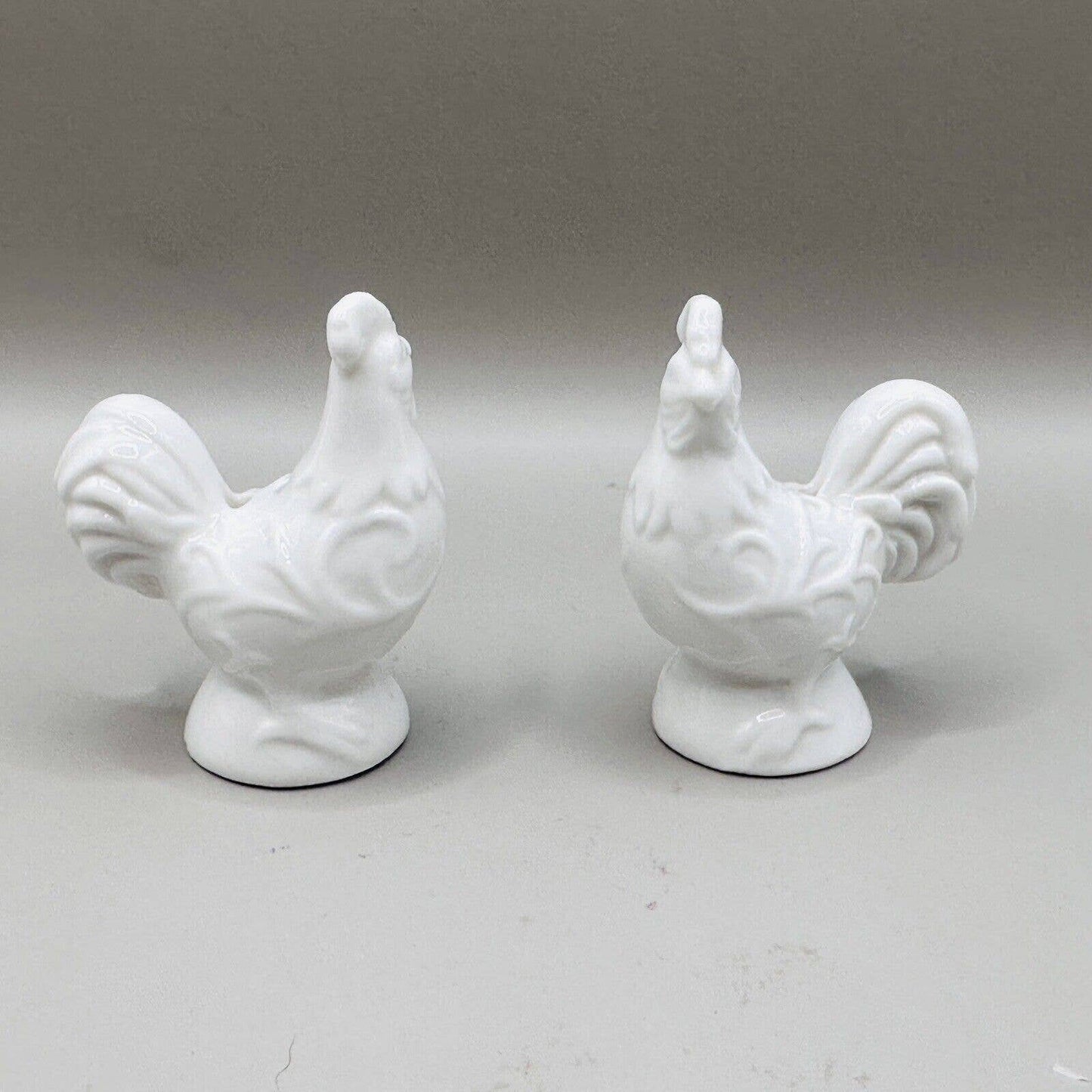 Ceramic Rooster Mini Salt And Pepper Shakers