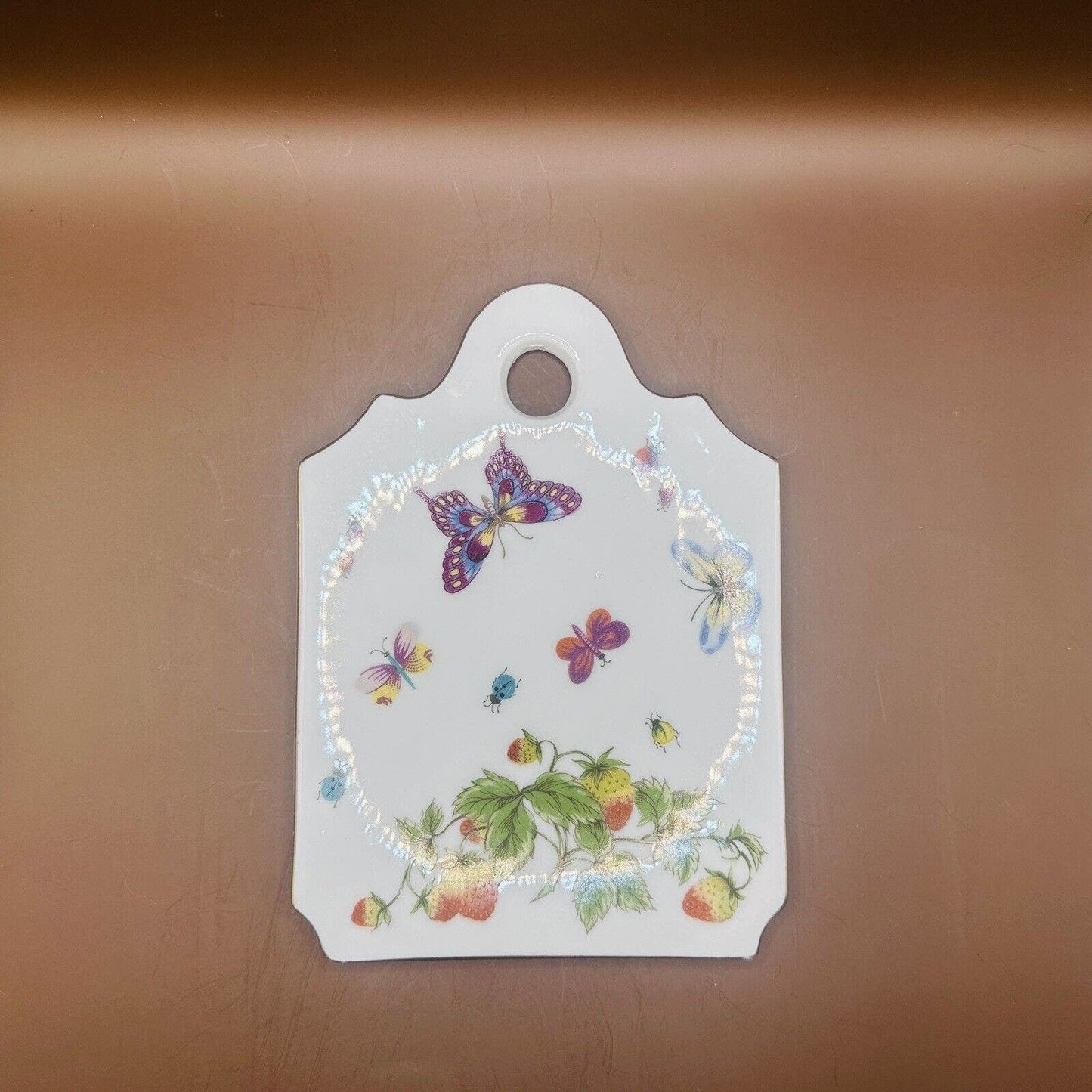 Cheese Tray Trivet Ardalt Japan Lenwhile China Strawberries Ladybug Butterflies