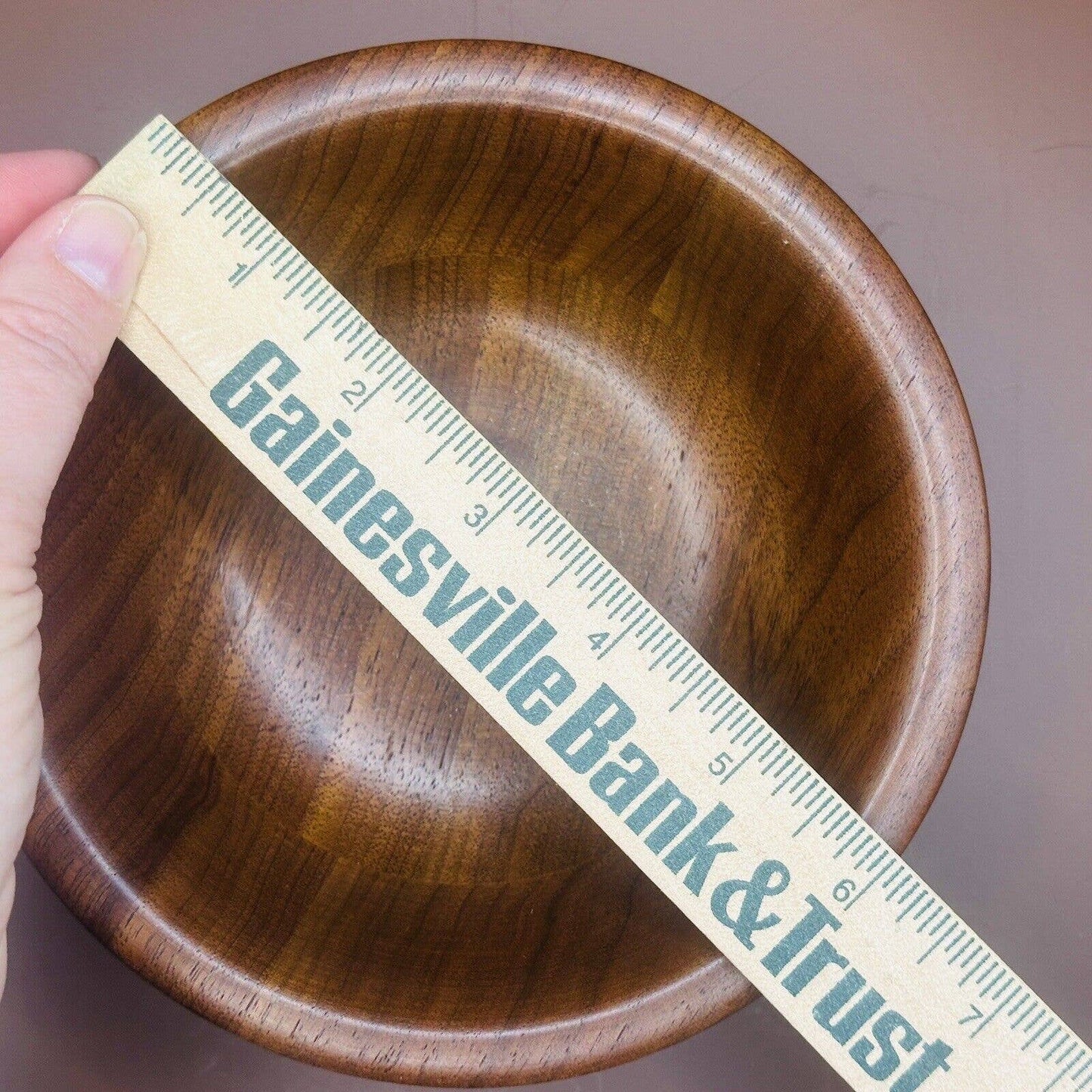 Vintage Set Of 4 Real Walnut Salad Bowls Plus Salad Spoon And Fork