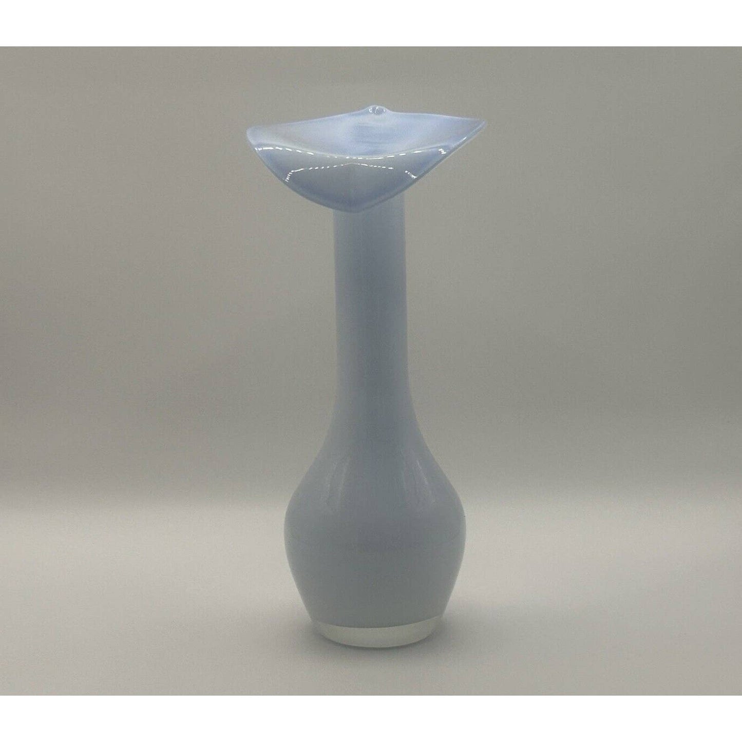 Vintage Lily Blue Vase Glass Vase Bud Vases - Small mid century