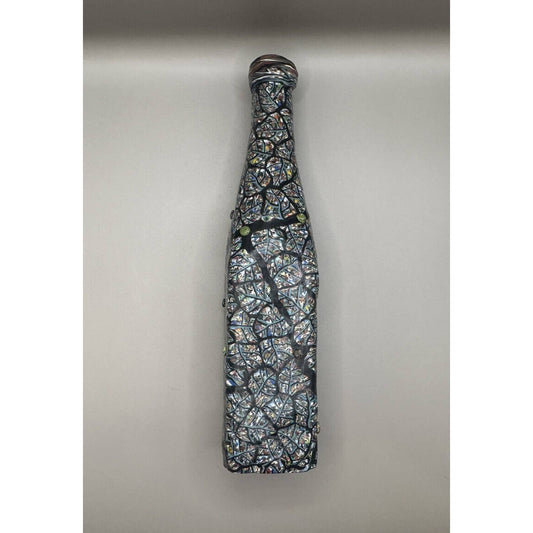 Wax Art Glass Bottle Paint LoLo Mosaic Multi Color Black