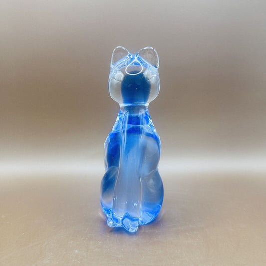 murano art glass cat figurine vintage