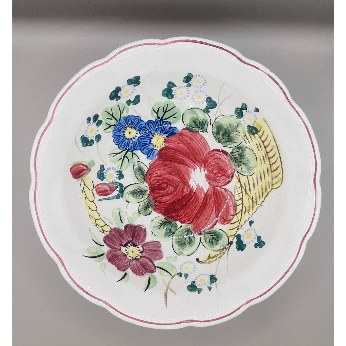 Serving Bowl Vintage Hand painted