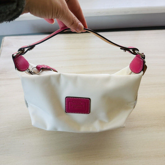 White And Pink Small Coach Handbag