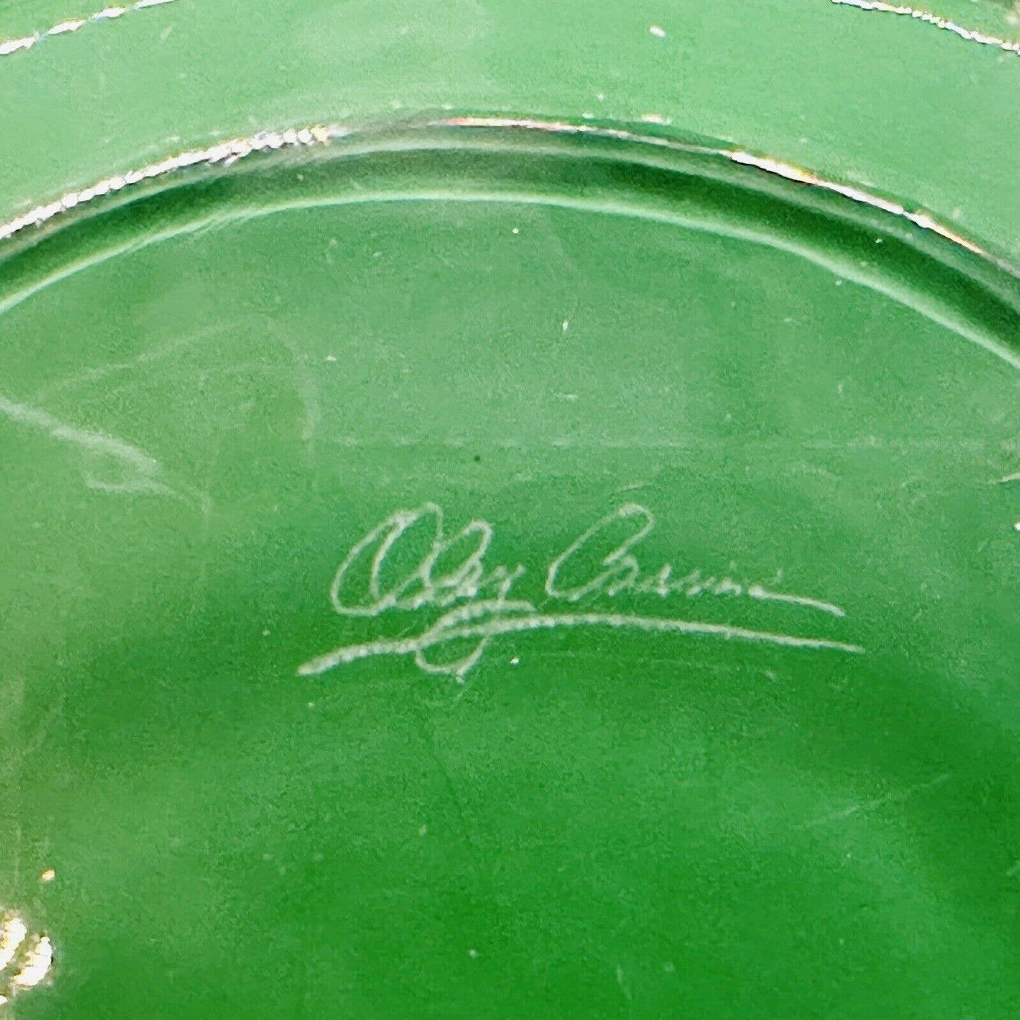 Signed Oleg Cassini Believe Star of Bethlahem Etched Crystal Lidded Trinket Box