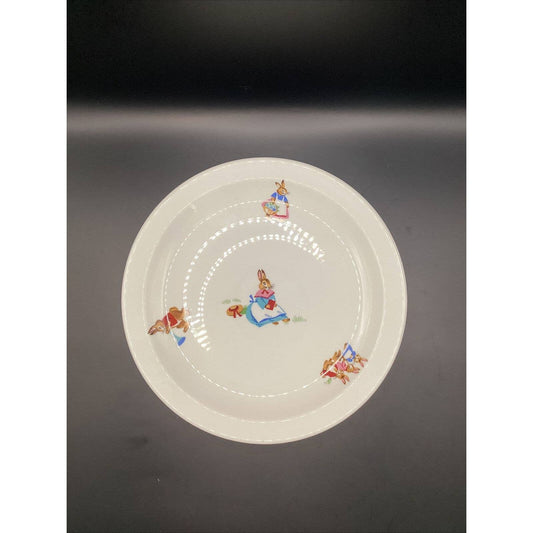 Homer Laughlin Children Nursery Rhyme Plates China Dish Rabbit